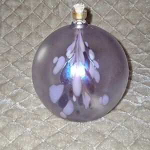 Glass Eye Studio Hand-Blown Iridescent Glass Oil Lamp